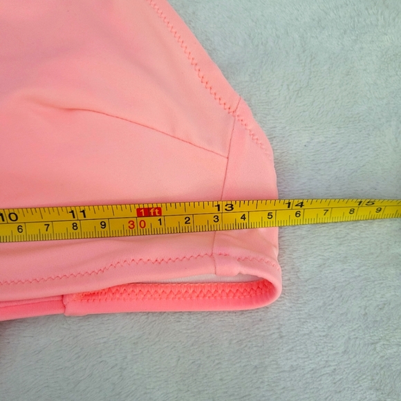 Victoria Secret PINK Bikini Top Swimsuit Adjustable Halter Neck Coral Sz Small - Picture 7 of 8